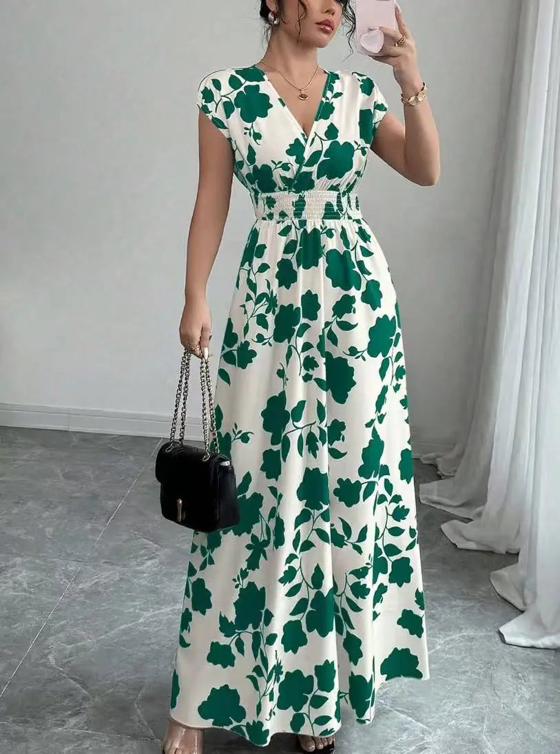 Floral Print Summer Long Dress