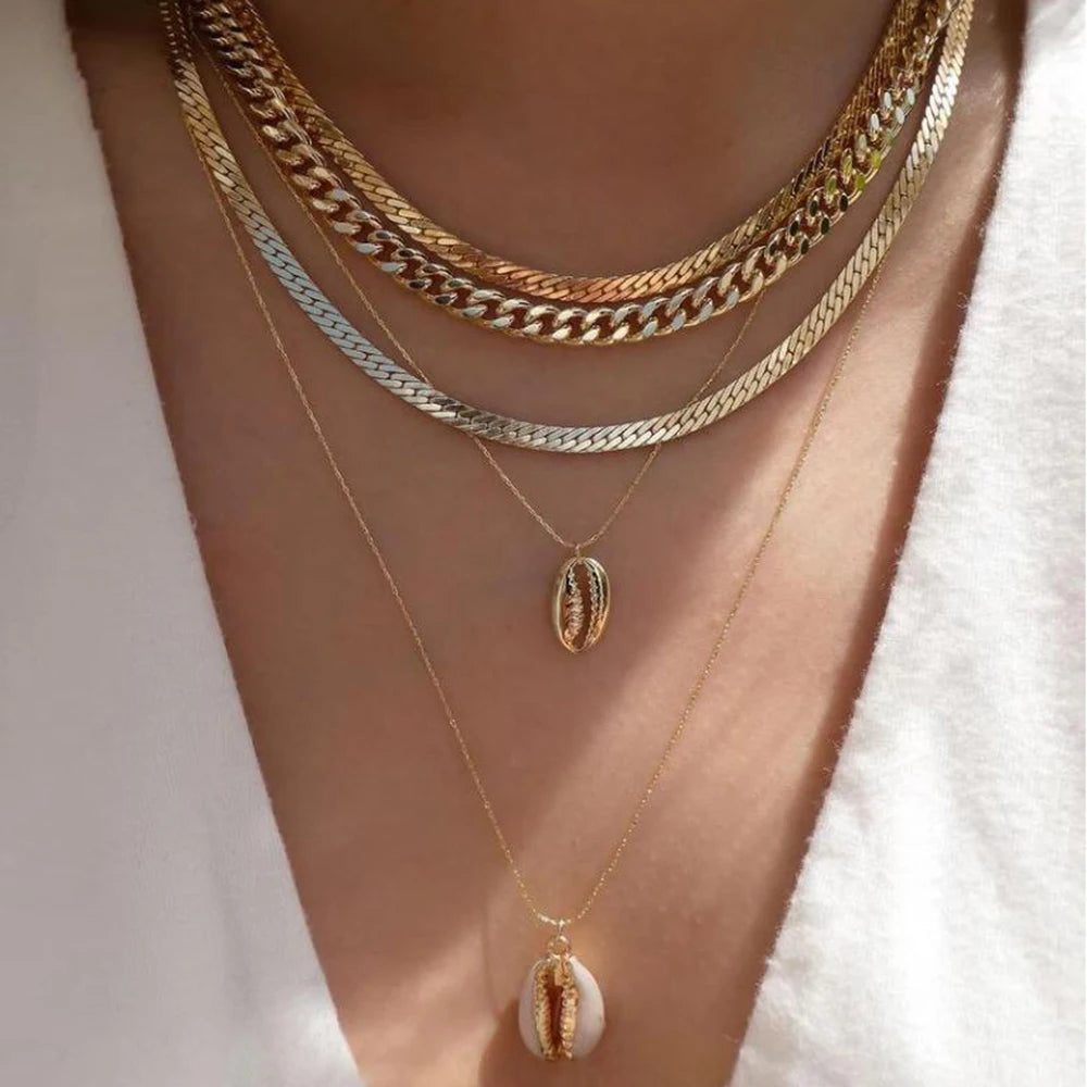 Multi-Layer Pendant Necklace Set