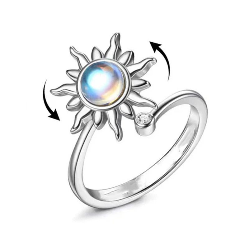 Floral Spinner Knuckle Ring
