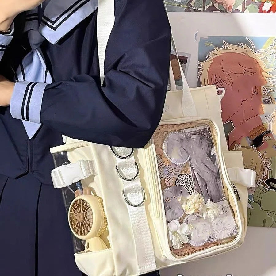 Transparent Crossbody Tote Bag