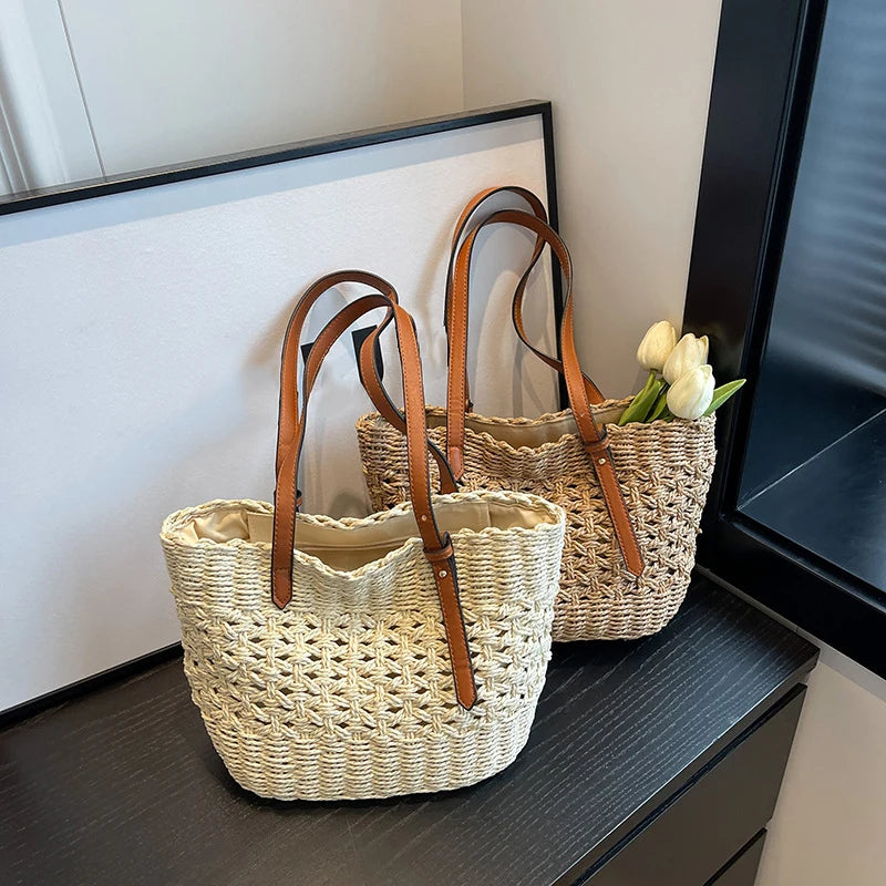 Beach Wicker Tote