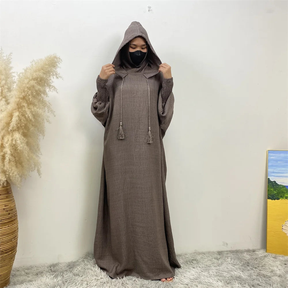 Women's Solid Color Jalabiya Dress