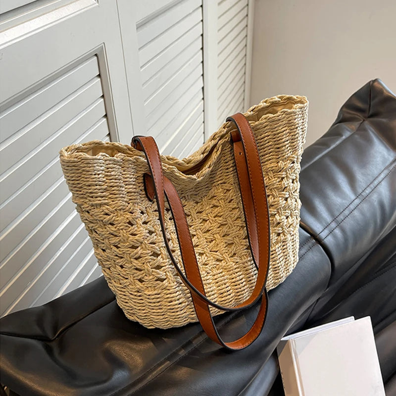 Beach Wicker Tote