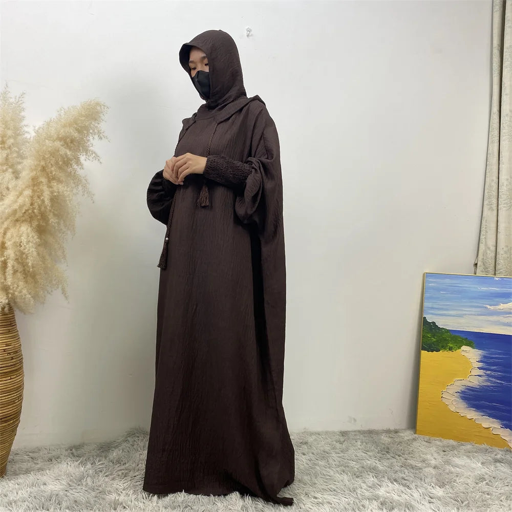Women's Solid Color Jalabiya Dress
