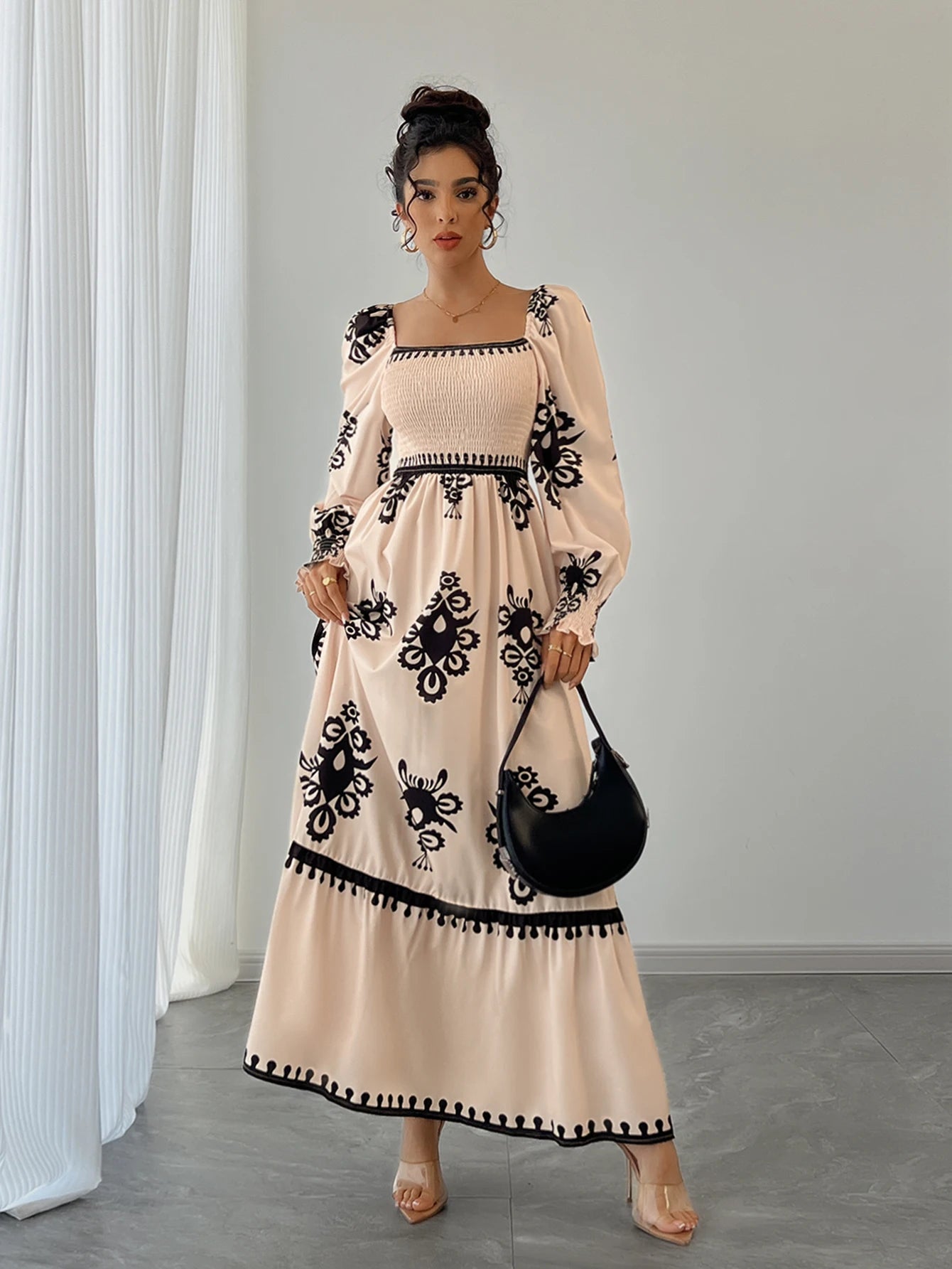 Fall & Winter Printed Dress