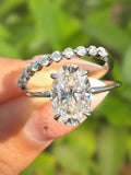 Women's Oval Cut Zircon Ring