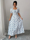 Women's Puff Sleeve Summer Dress