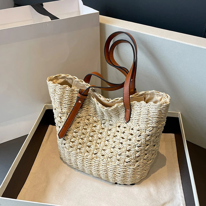 Beach Wicker Tote