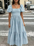 Casual Chic Gingham Maxi Dress