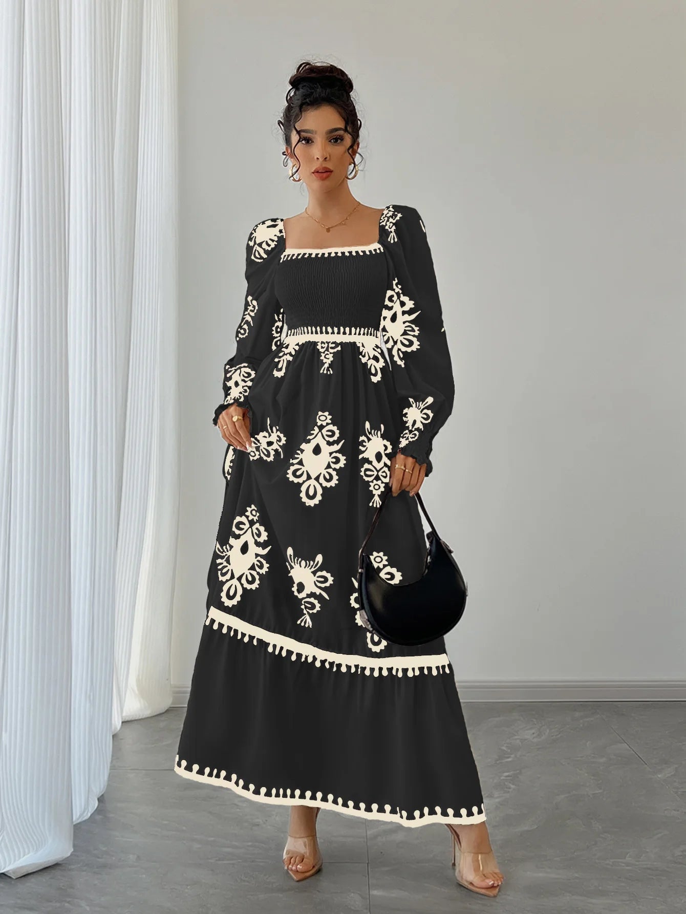 Fall & Winter Printed Dress