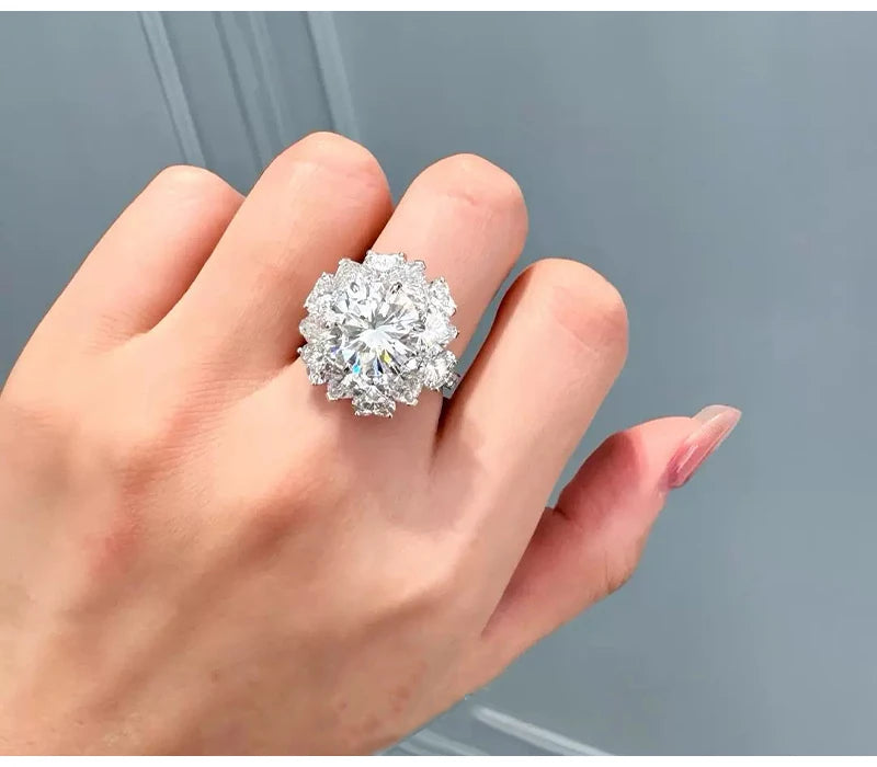 Elegant Moissanite Cocktail Ring