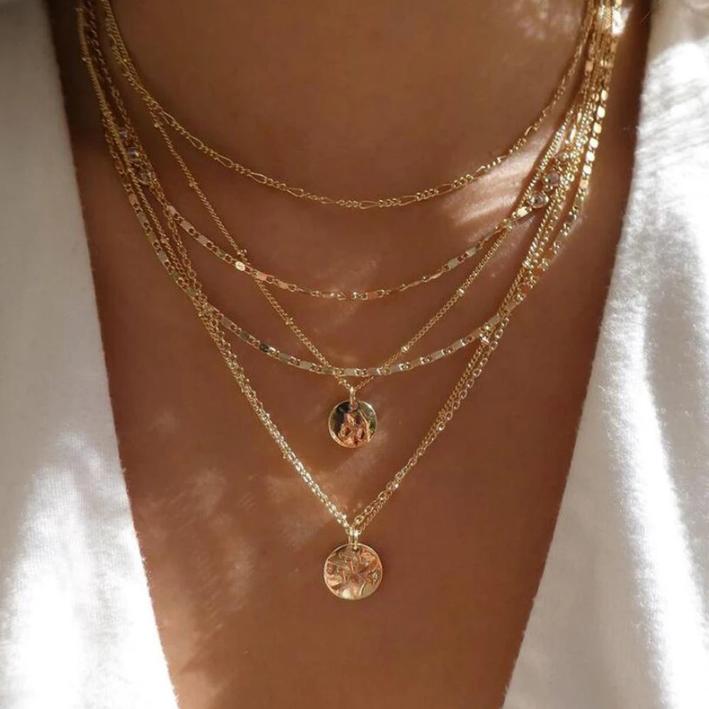 Multi-Layer Pendant Necklace Set