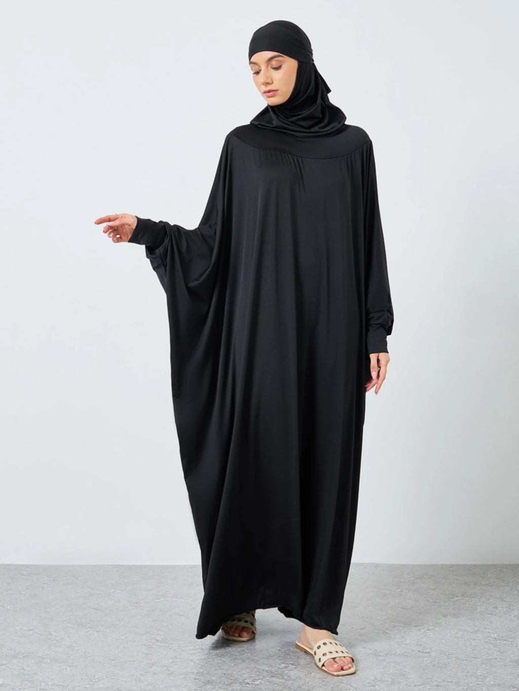 Muslim Long Sleeve Jilbab Dress