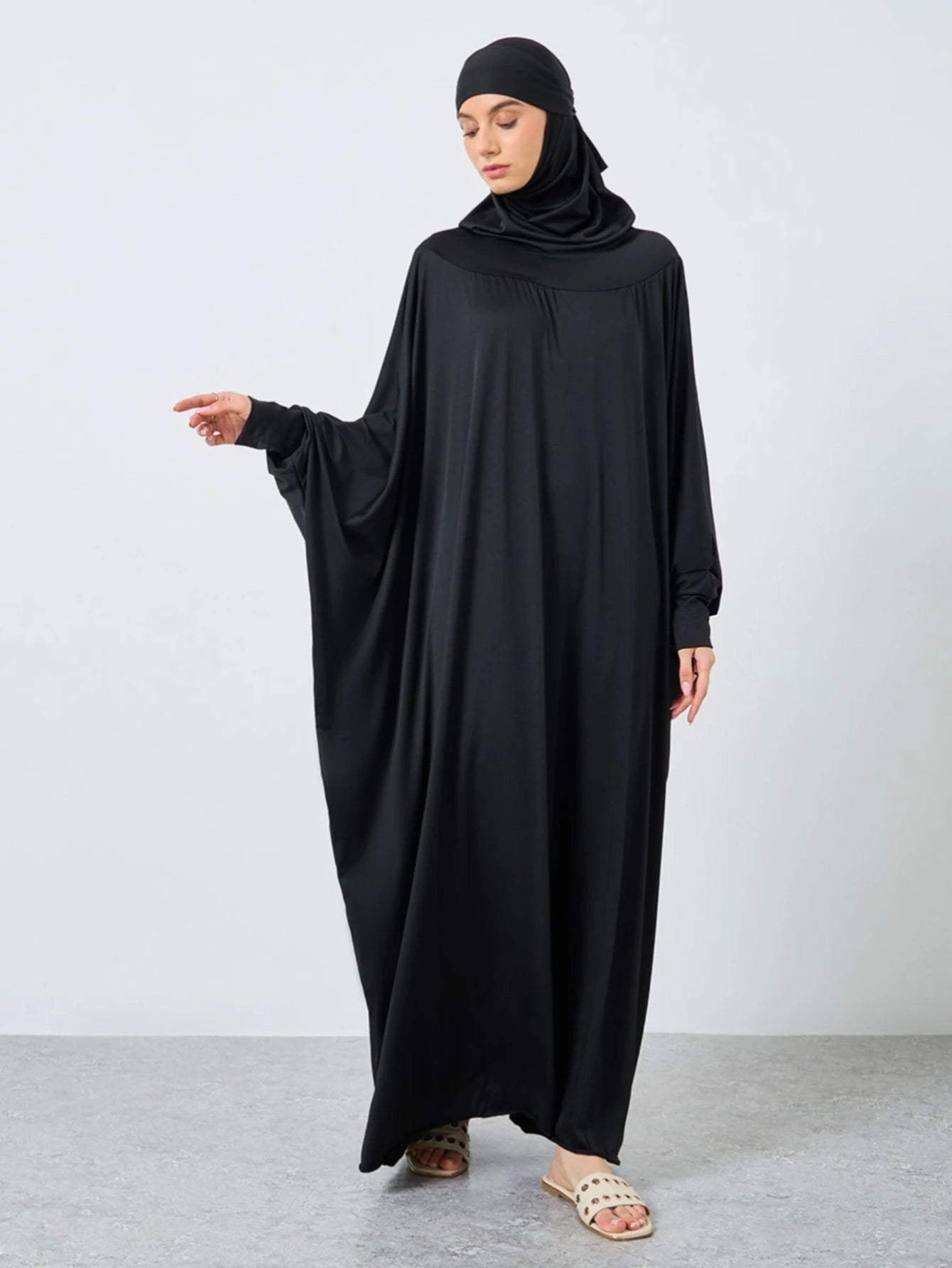 Muslim Long Sleeve Jilbab Dress