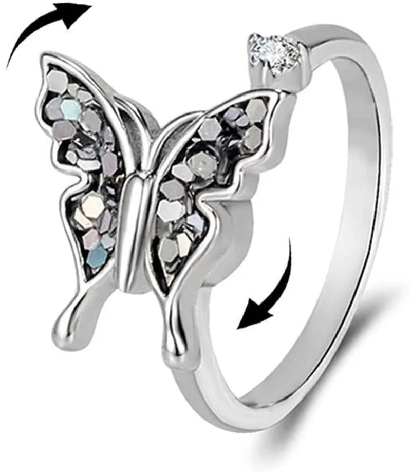 Floral Spinner Knuckle Ring