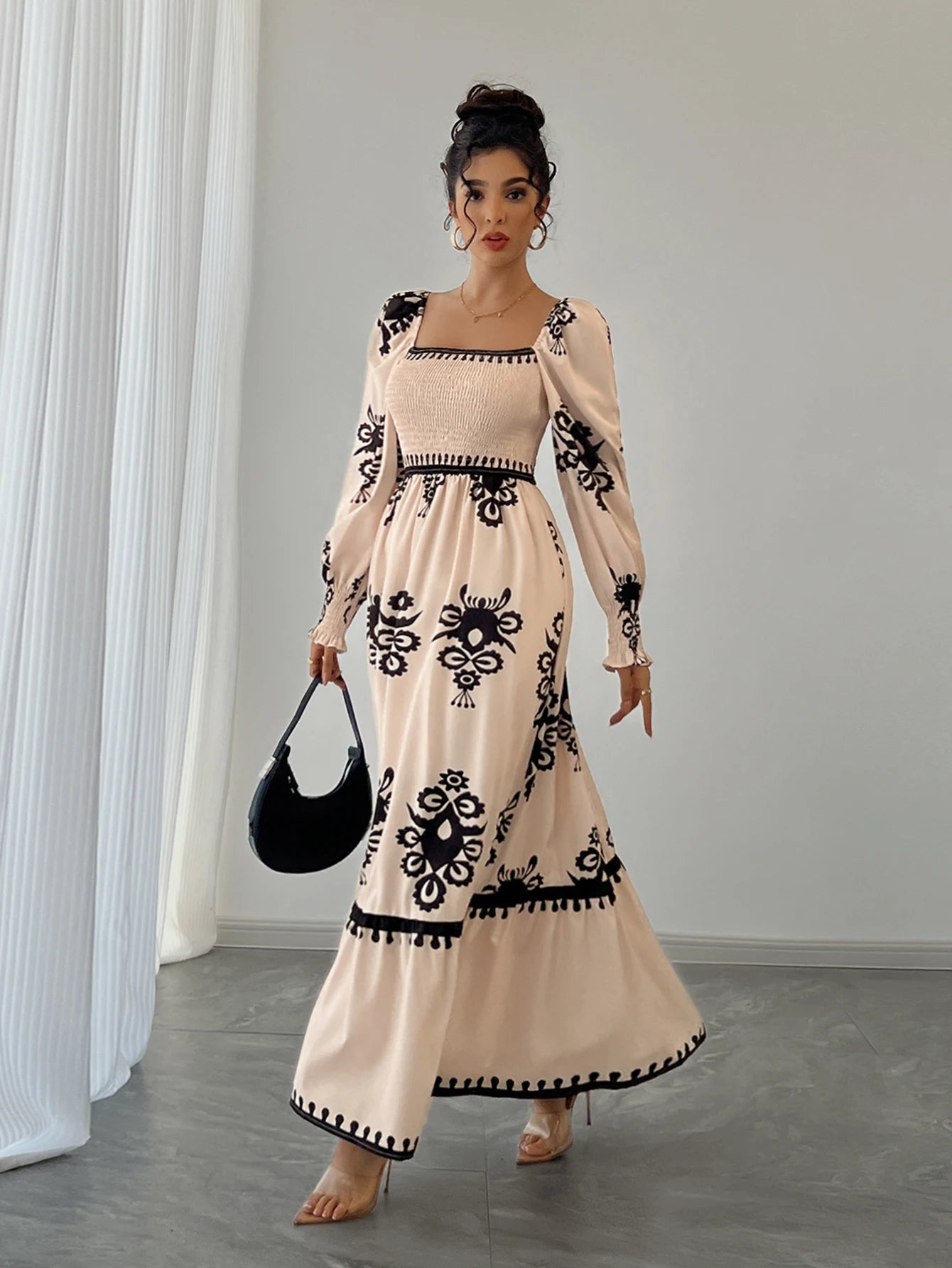 Fall & Winter Printed Dress