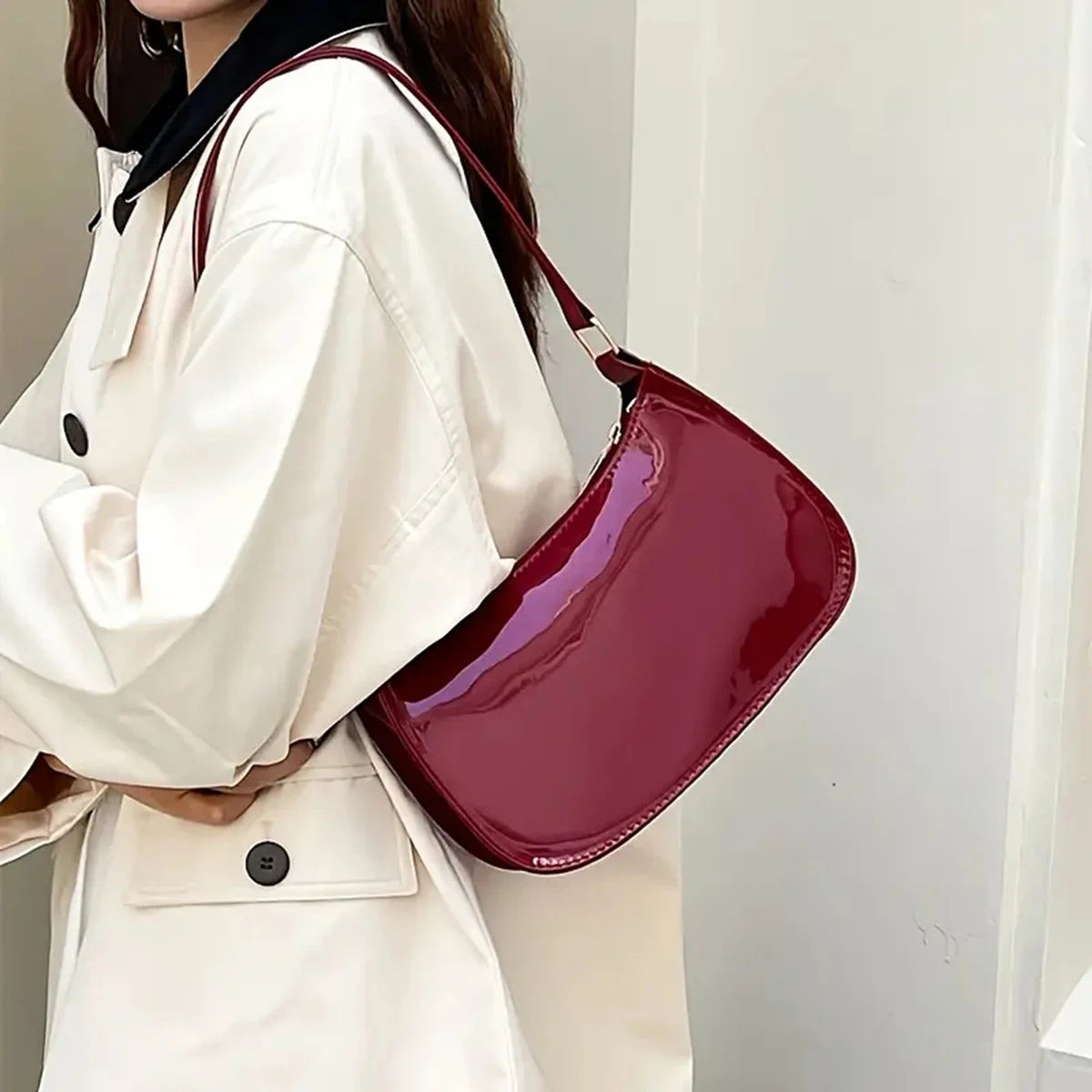 Red high-end bag for women