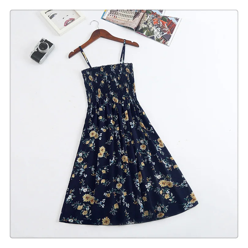 Women's Chiffon Spaghetti Strap Mini Dress