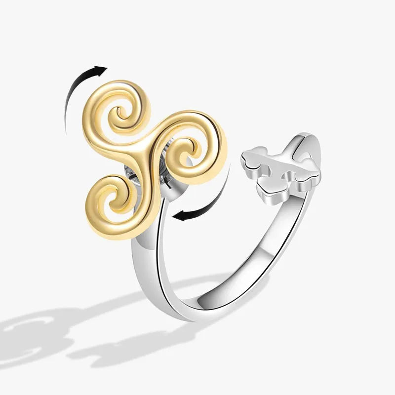 Floral Spinner Knuckle Ring