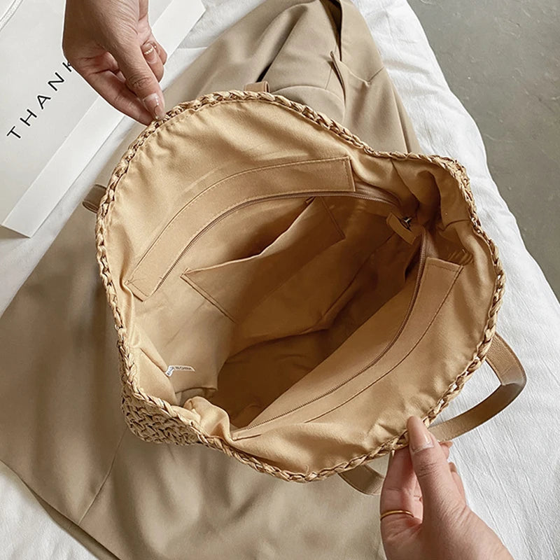 Summer Round Straw Bags for Women
