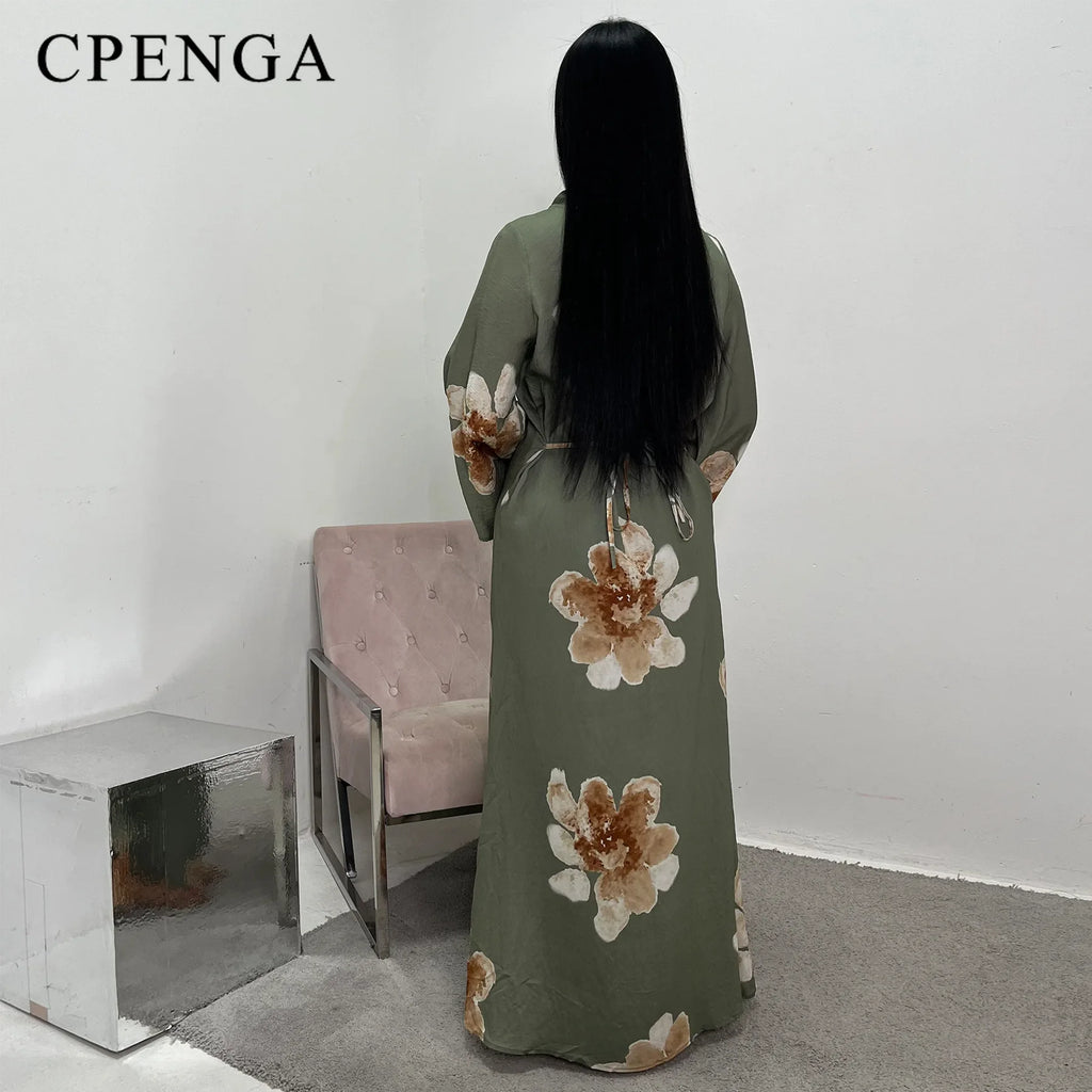 Elegant Bell Sleeve Islamic Dress