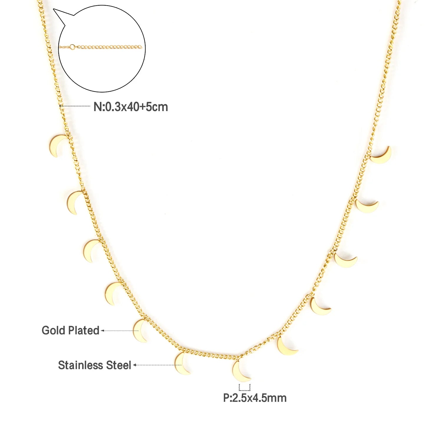 Golden Star Heart Necklace