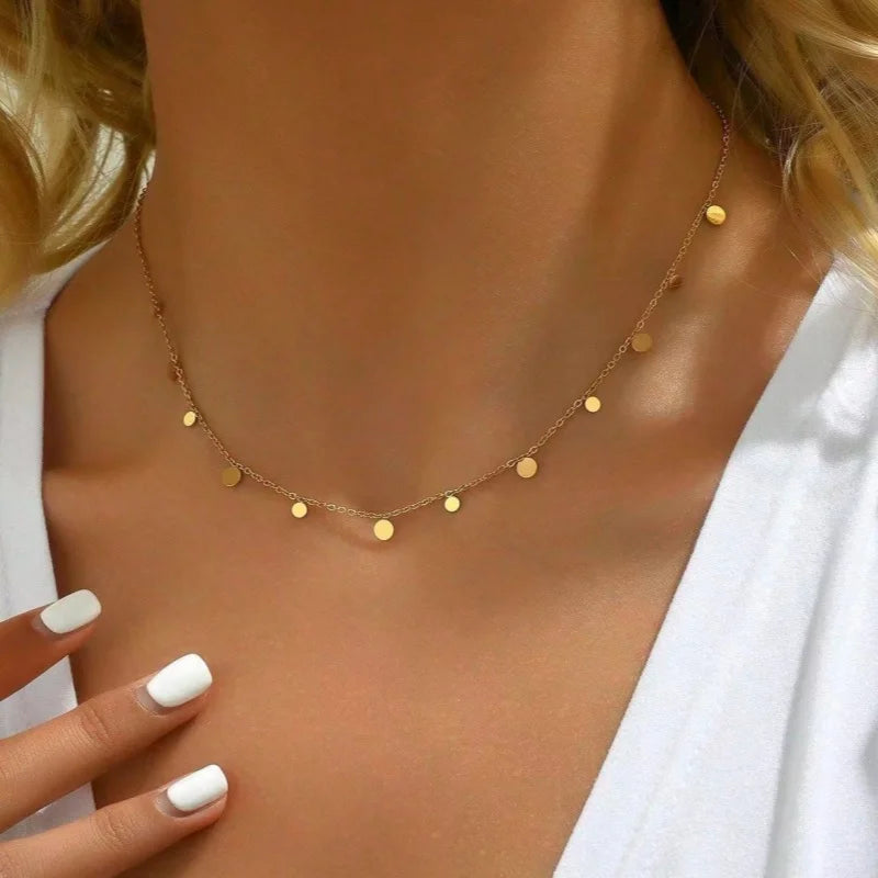 Stainless Steel Zircon Necklace