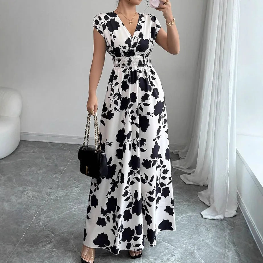 Floral Print Summer Long Dress