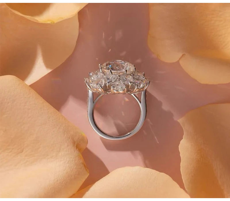 Elegant Moissanite Cocktail Ring
