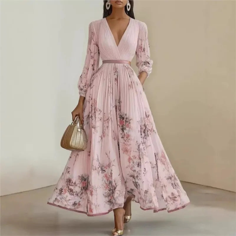 Women's Floral Evening Maxi Dress