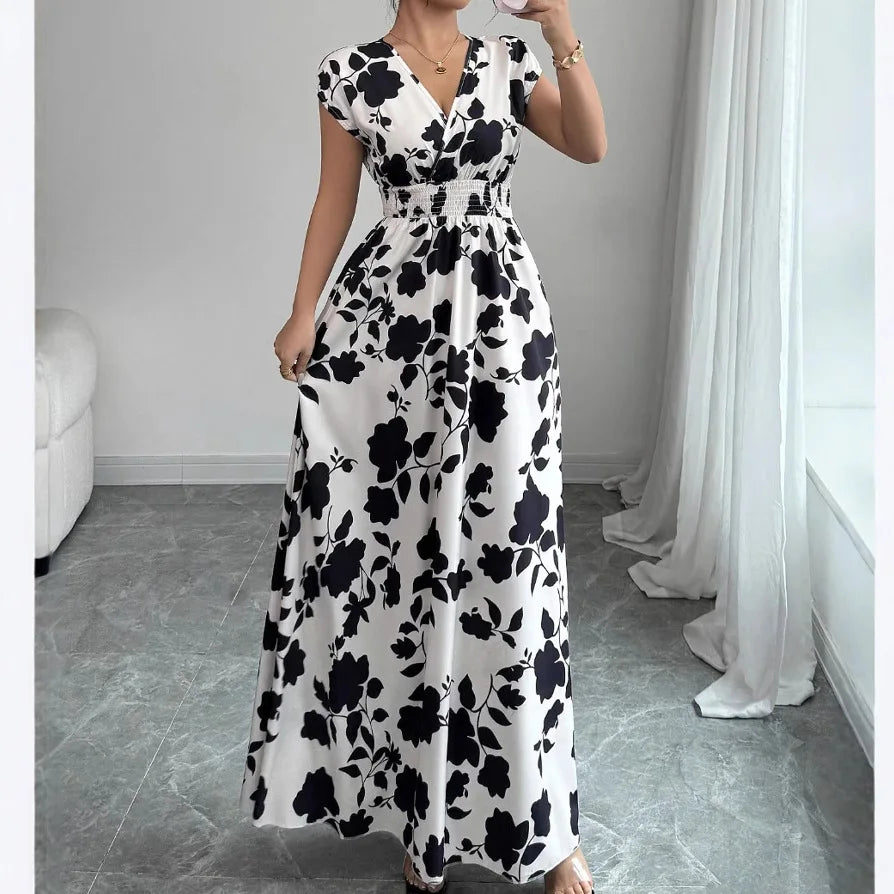 Floral Print Summer Long Dress