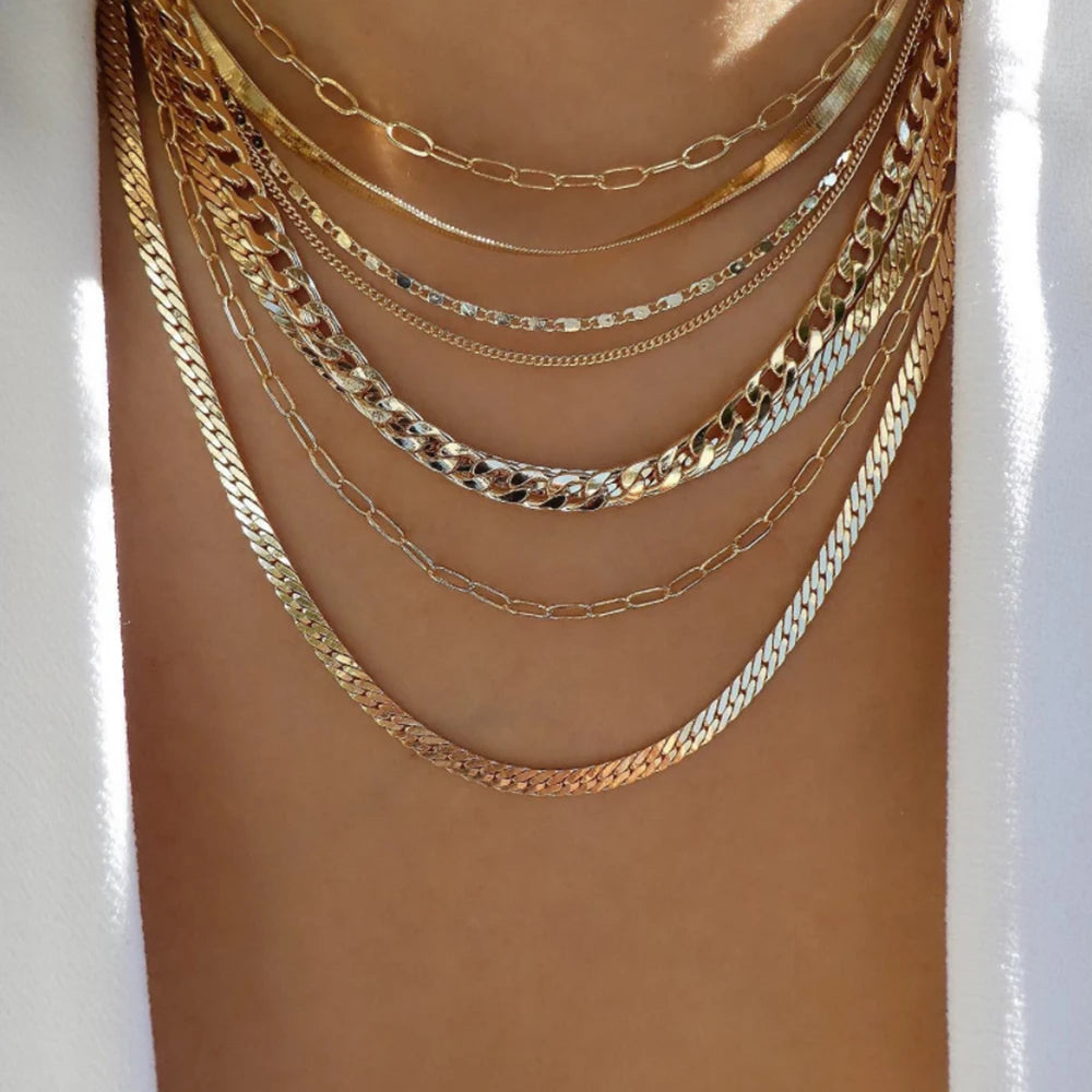 Multi-Layer Pendant Necklace Set