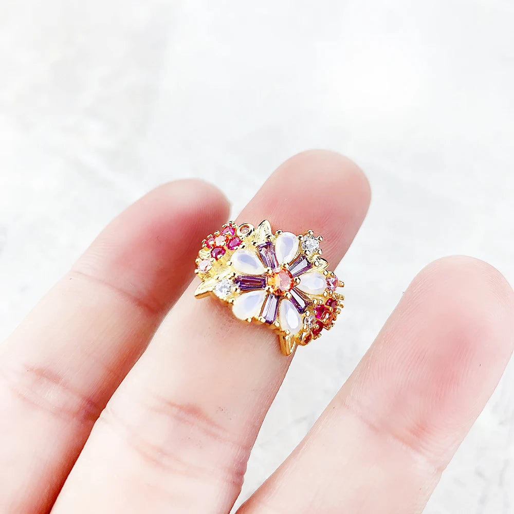 Colorful Blossom Fashion Ring