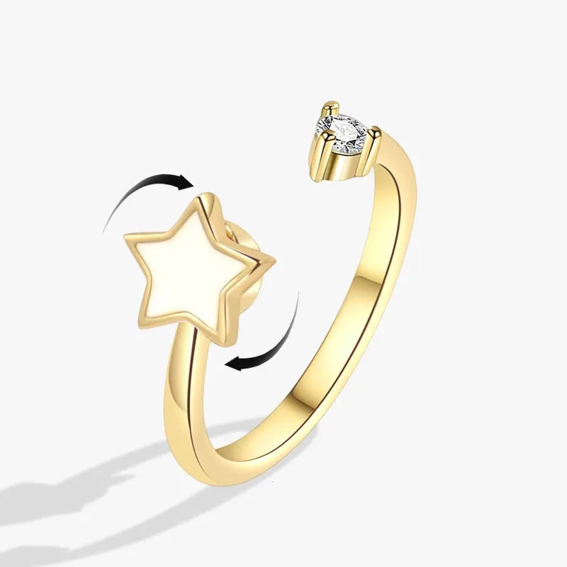 Floral Spinner Knuckle Ring
