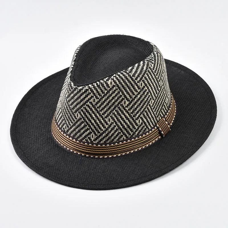 Summer Straw Hat Outdoor Panama Man Gentleman Holiday Sun Hat