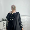 Elegant Daisy Detail Jalabiya Robe