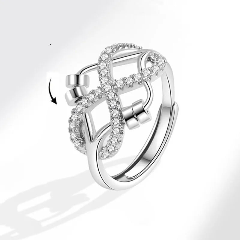 Floral Spinner Knuckle Ring