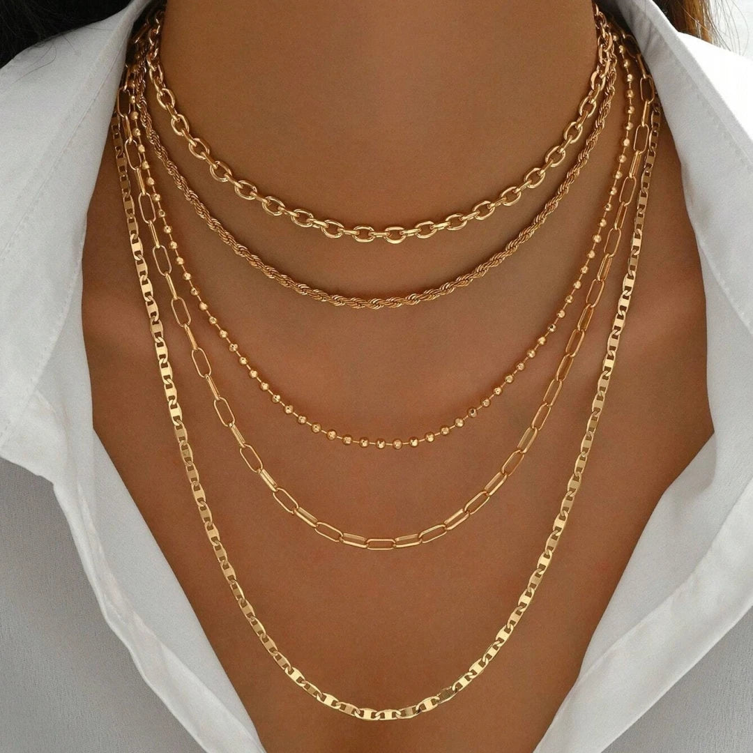 Multi-Layer Pendant Necklace Set