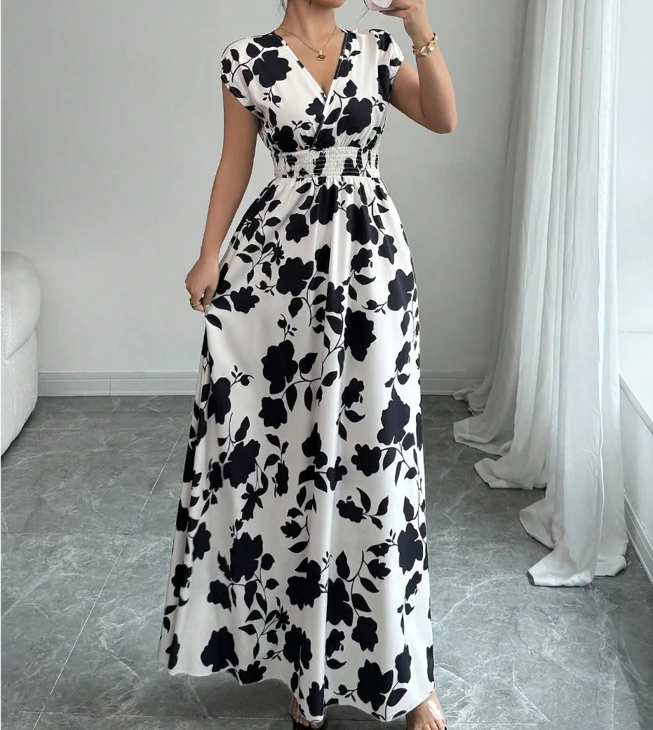 Floral Print Summer Long Dress