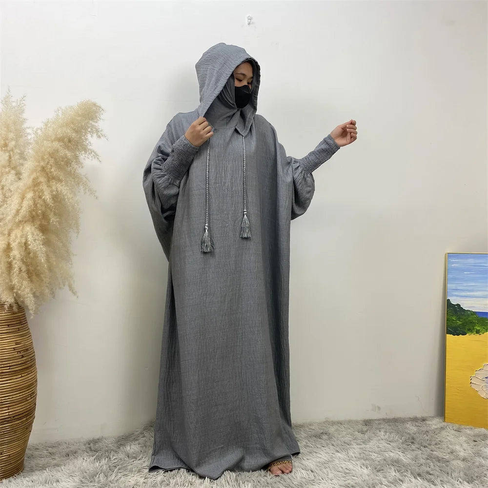 Women's Solid Color Jalabiya Dress