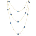 Long Blue Crystal Necklace