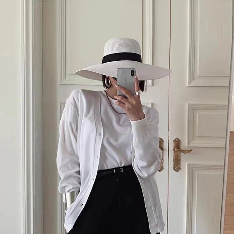 Summer Solid Color  Sun Hat Ladies Beach