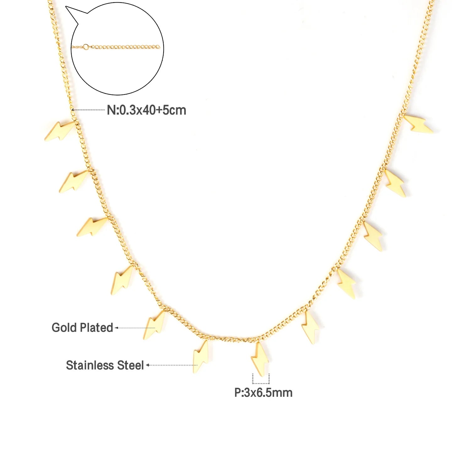 Golden Star Heart Necklace