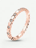 Sterling Silver Zircon Ring Set