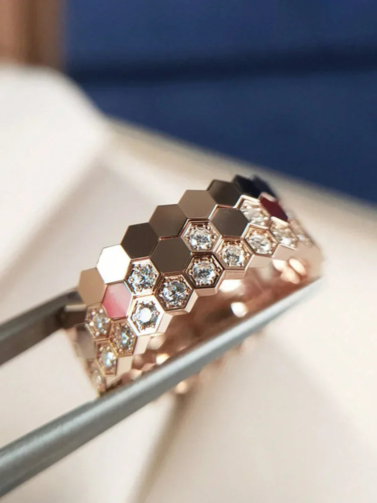 Sterling Silver Zircon Ring Set