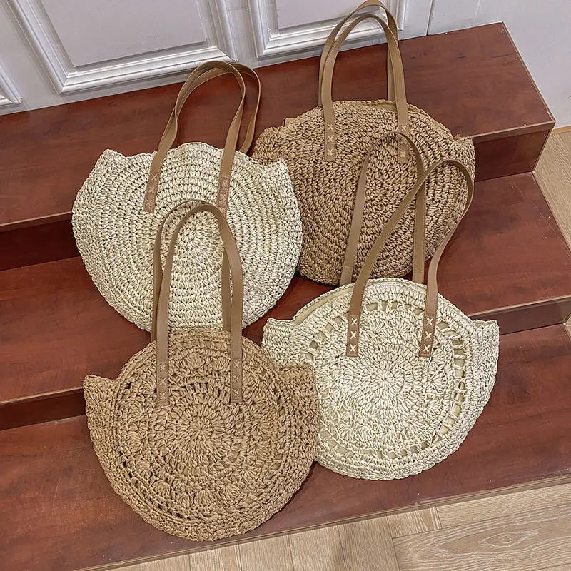 Summer Round Straw Bags for Women