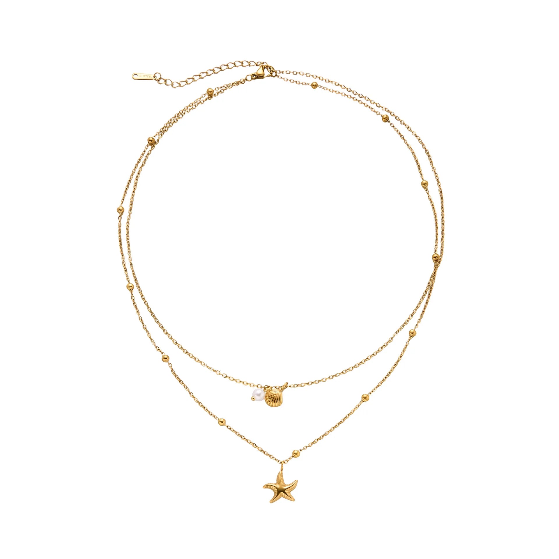 Beach Charm Layered Necklace