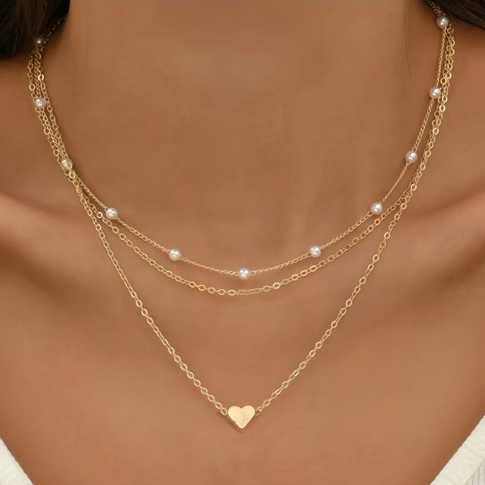 Cross & Heart Pendant Necklace