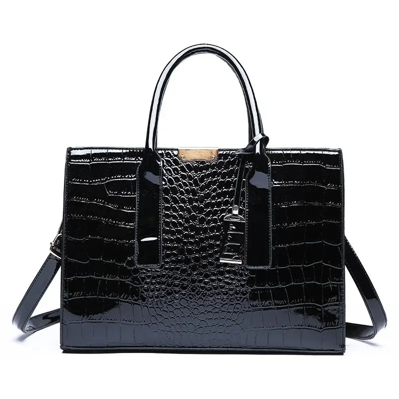 Vintage Crocodile Embossed Handbag