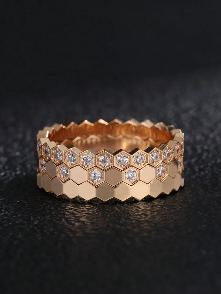 Sterling Silver Zircon Ring Set